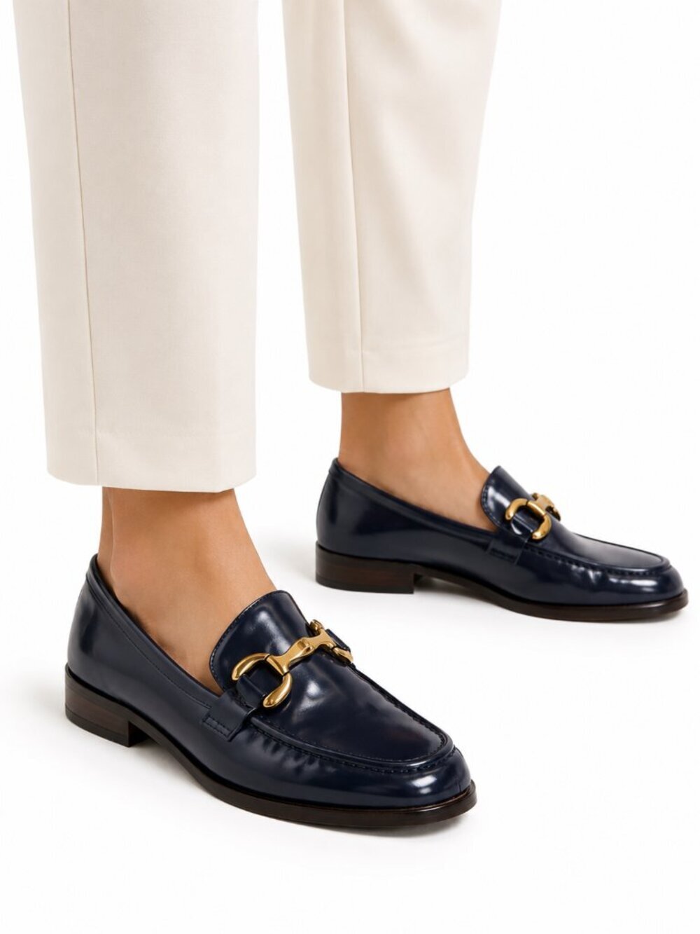 BIBI LOU Zagreb Dark Navy Blue Loafers Shoes
